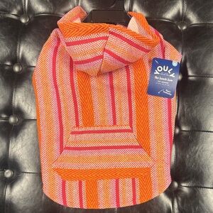 Colorful Striped Dog Hoodie by Youly Medium